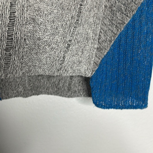 Helmut Lang Gray Blue Color Block Long Sleeve Sweater Size Small - Picture 4 of 7